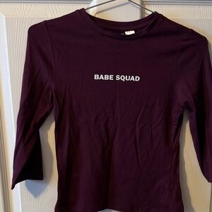 H&M Dark Purple Long Sleeve Tee